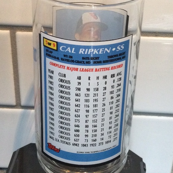 Cal Ripken McDonald’s beverage glass 1993 - Picture 4 of 5